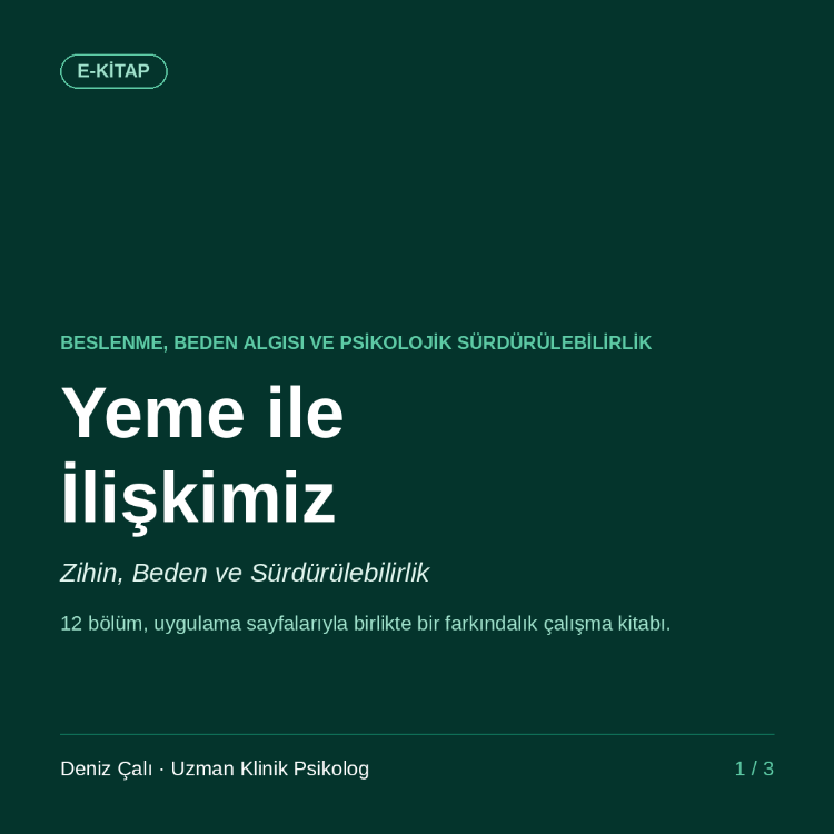 Yeme ile İlişkimiz: Zihin, Beden ve Sürdürülebilirlik e-kitabı kapağı